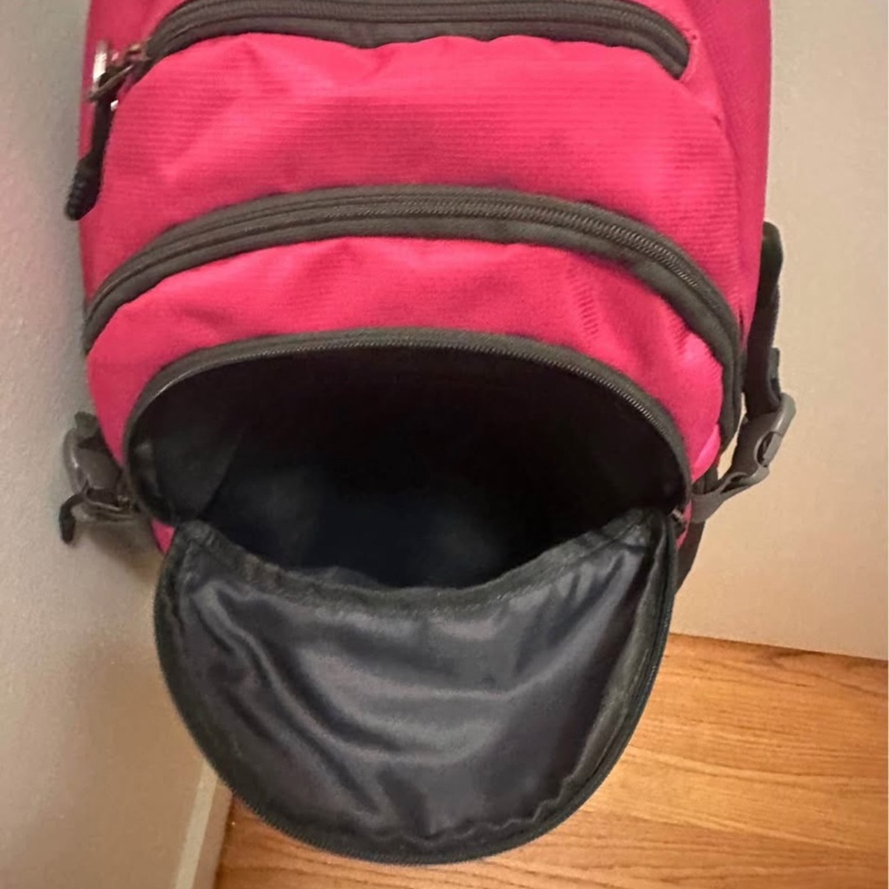 Pink Backpack with Black Accents - Picture 10 of 10